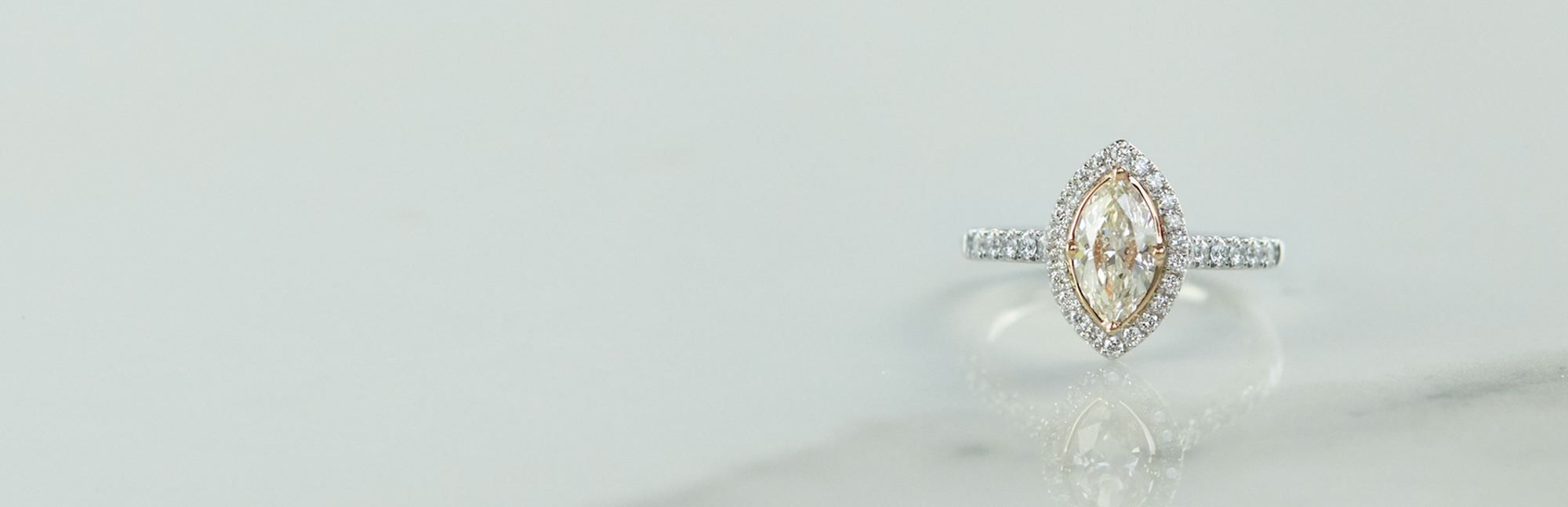 Marquise Diamond Blush Engagement Ring, Phillip Stoner The Jeweller