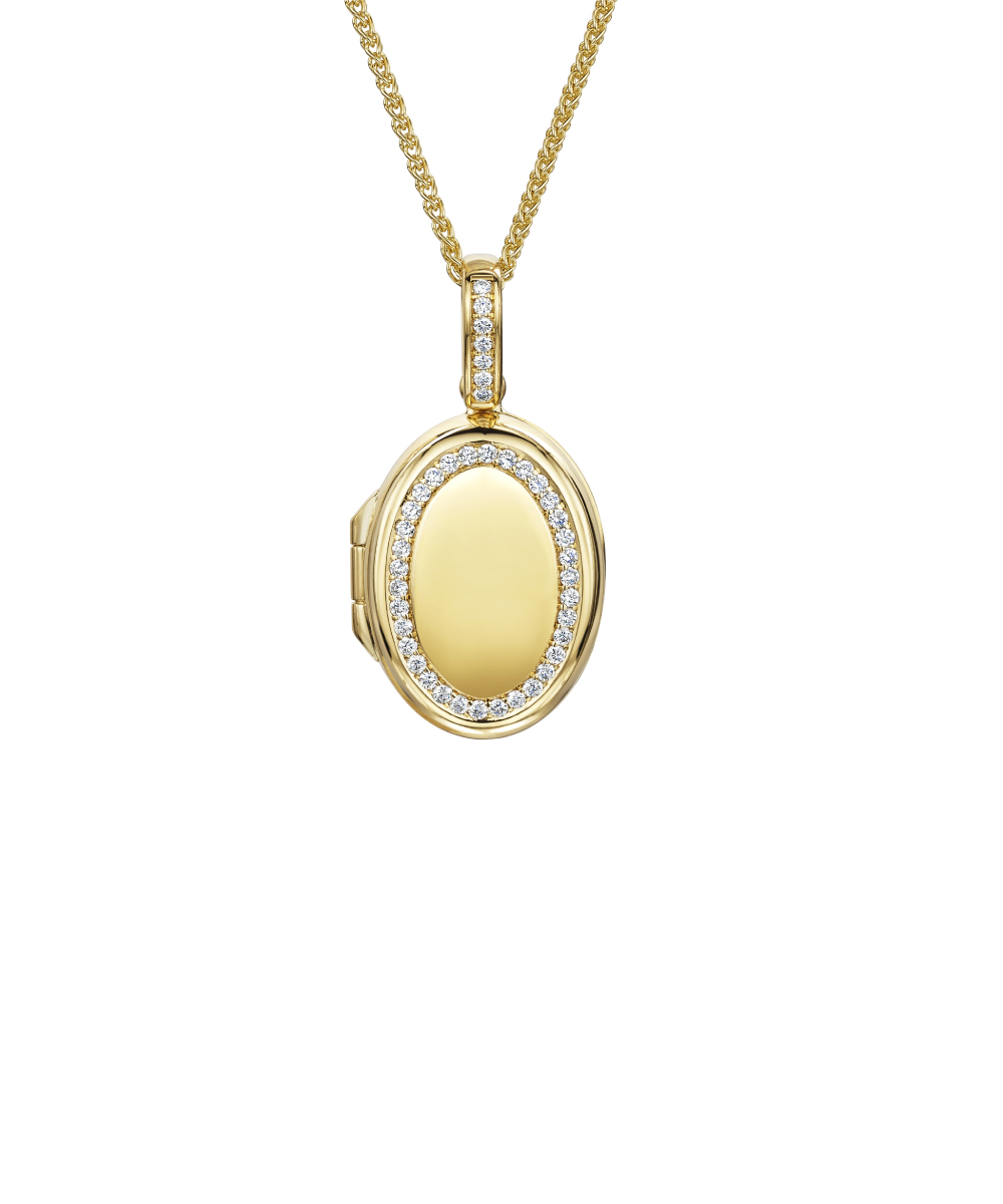 Luxury Yellow Gold Diamond Locket