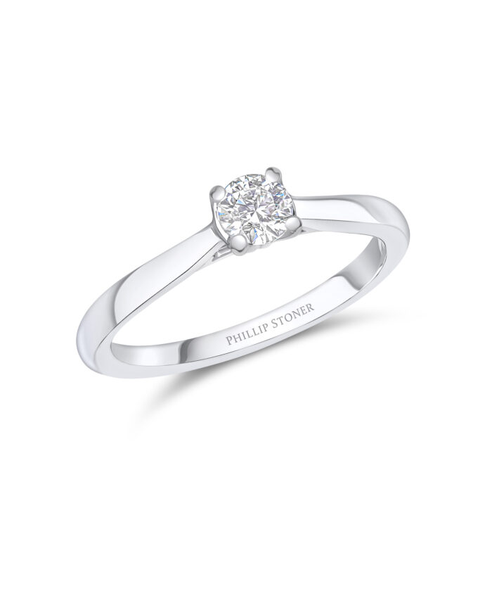 0.30ct Round Brilliant Diamond Open Set Engagement Ring - Phillip Stoner The Jeweller