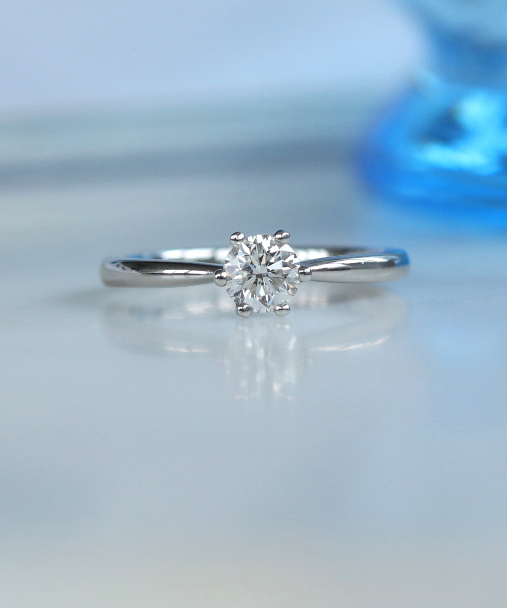 0.50ct 6 Claw Round Diamond Engagement Ring