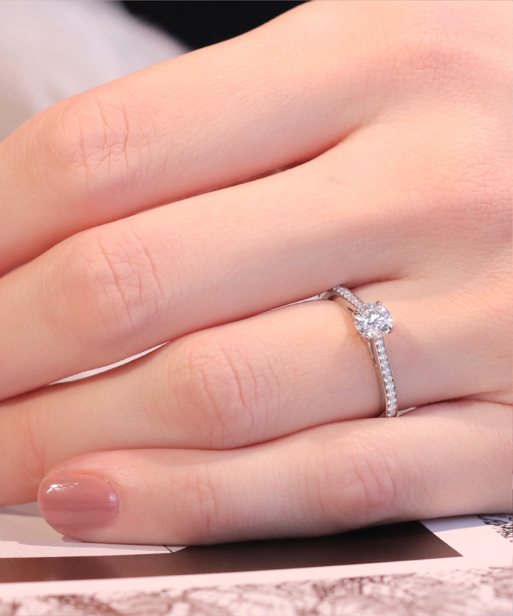 0.50ct Luxury Pavé Set Round Diamond Engagement Ring