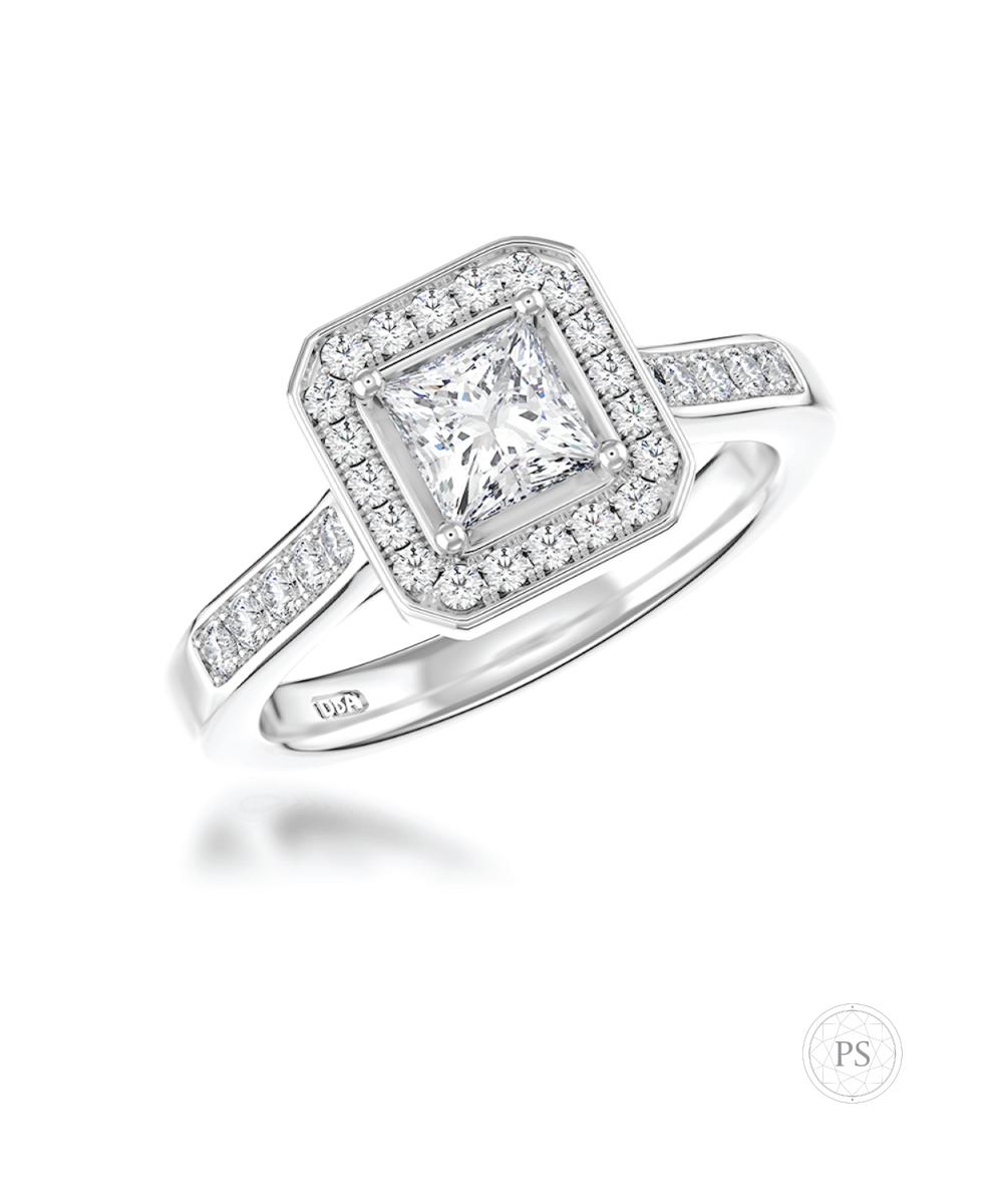 0.50ct Princess Cut Diamond Cluster Ring