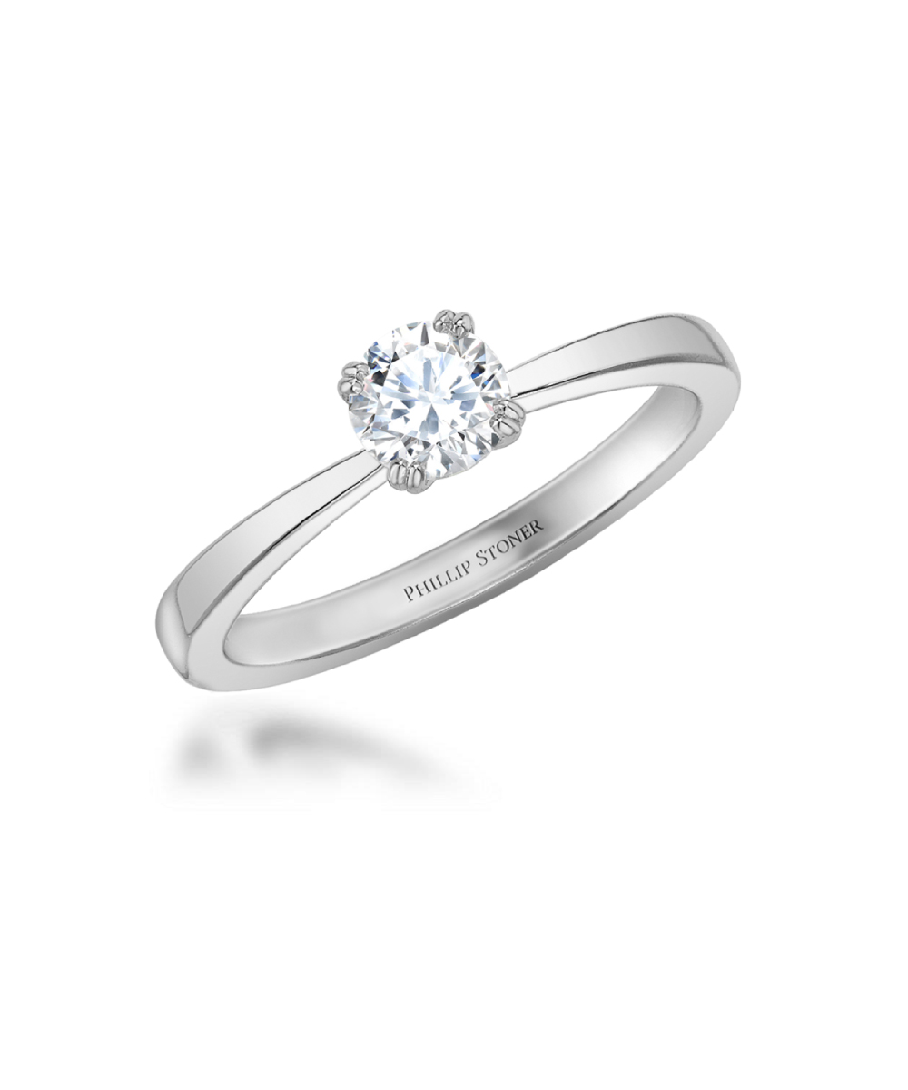 0.50ct Round Brilliant Double Claw Engagement Ring