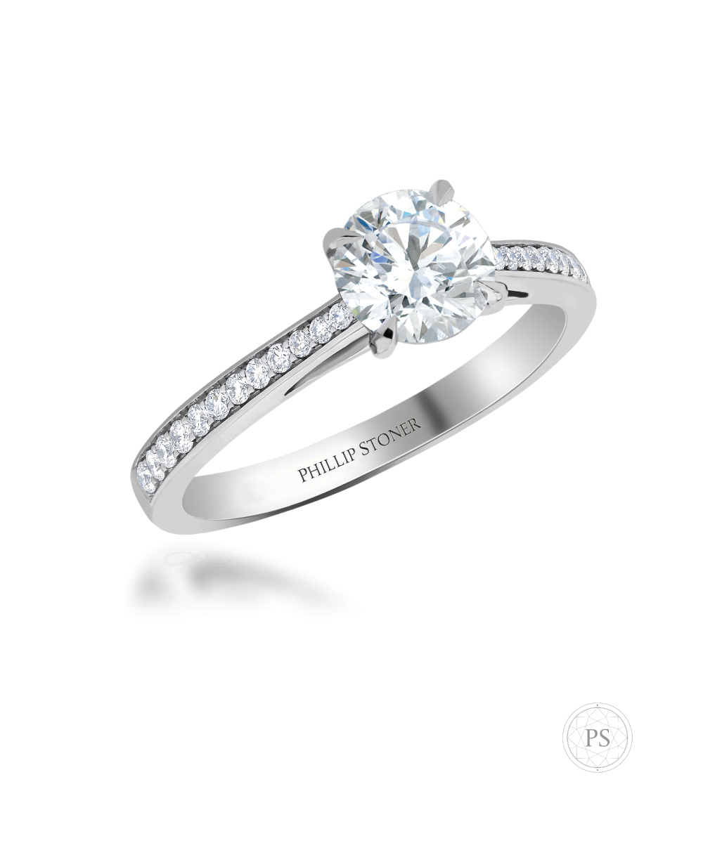 0.70ct Luxury Pavé Set Round Diamond Engagement Ring