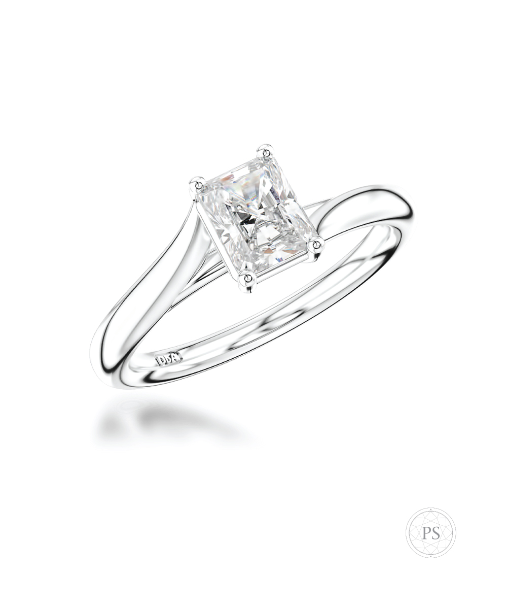 0.60ct Radiant Diamond Set Twist Ring - Phillip Stoner