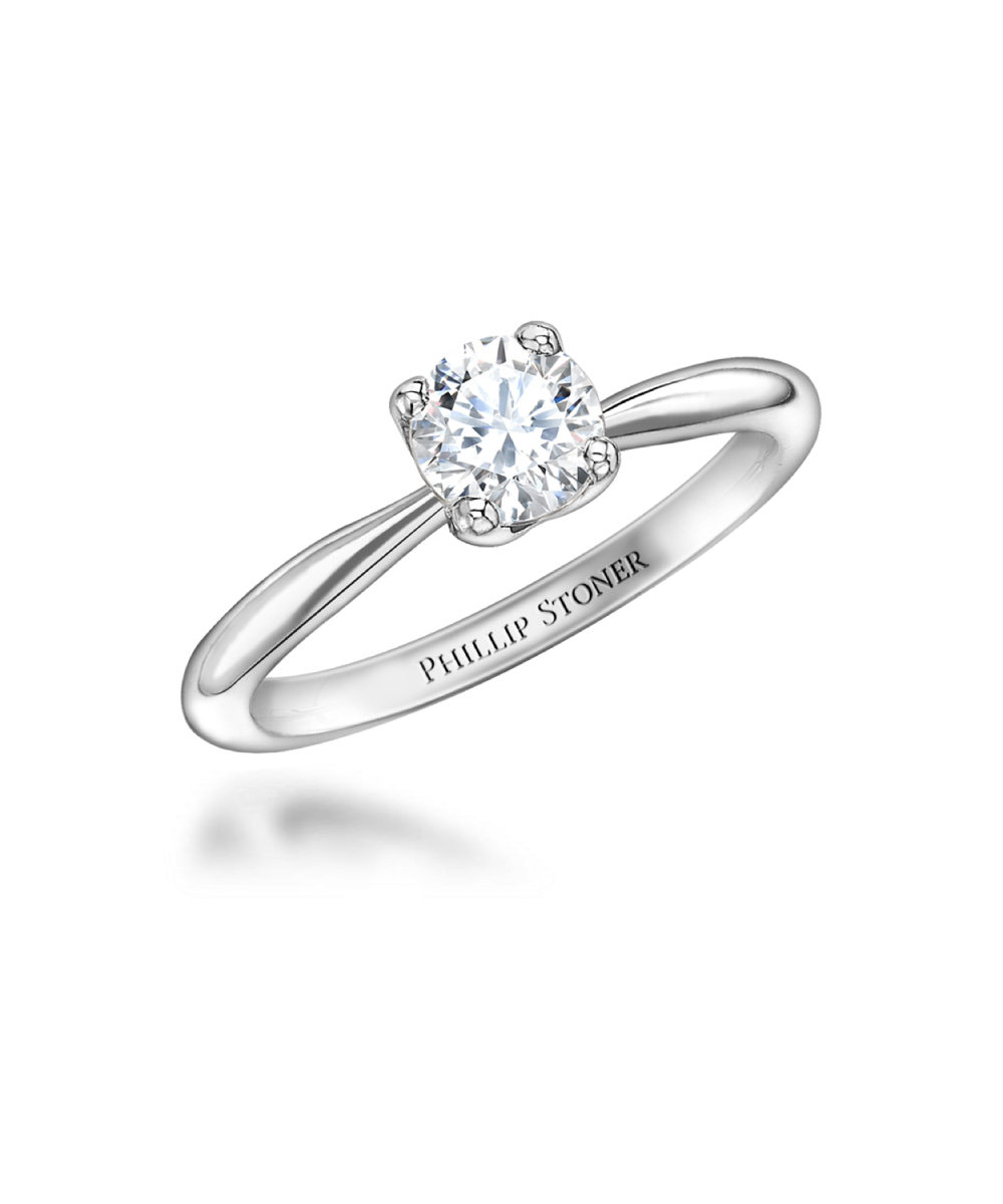 0.70ct Round Brilliant Cut Diamond Solitaire Engagement Ring
