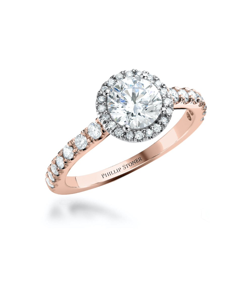 0.70ct Round Brilliant Diamond Thea Ring - 18ct Rose Gold & Platinum