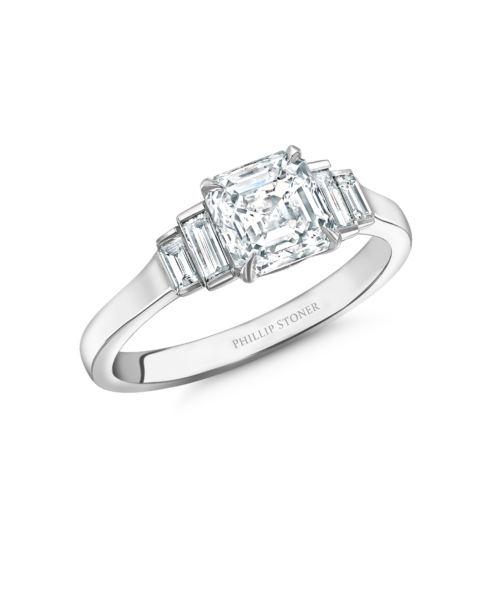 1.50ct Asscher Cut Diamond Ava Engagement Ring - Phillip Stoner The Jeweller