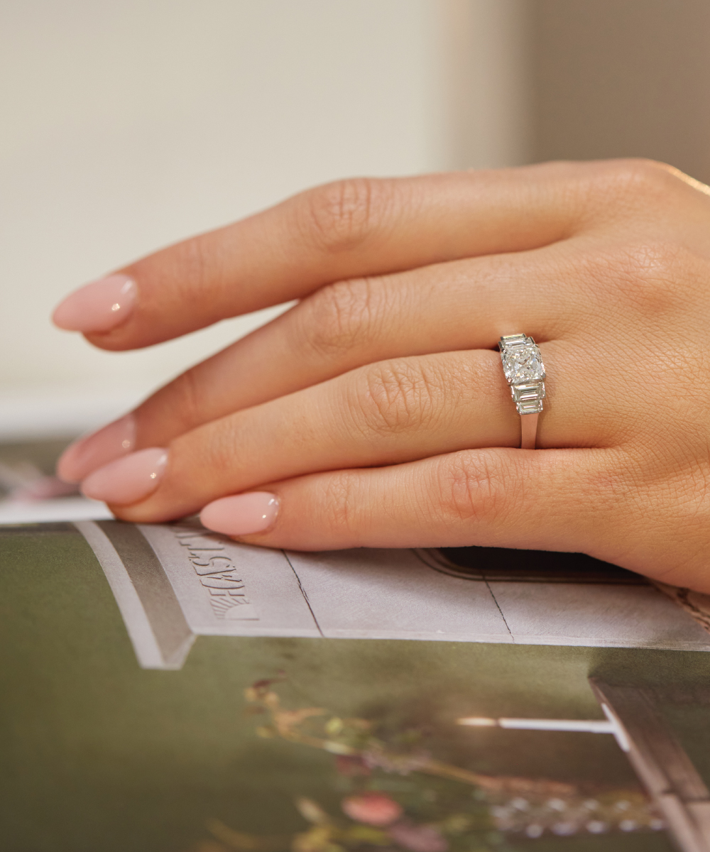 1.5ct Asscher Cut Diamond Ava Engagement Ring