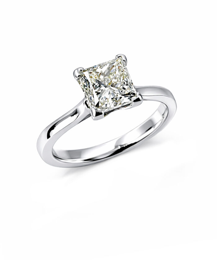 Pre-owned 1.01ct L-M VVS Princess Cut Diamond Solitaire Ring