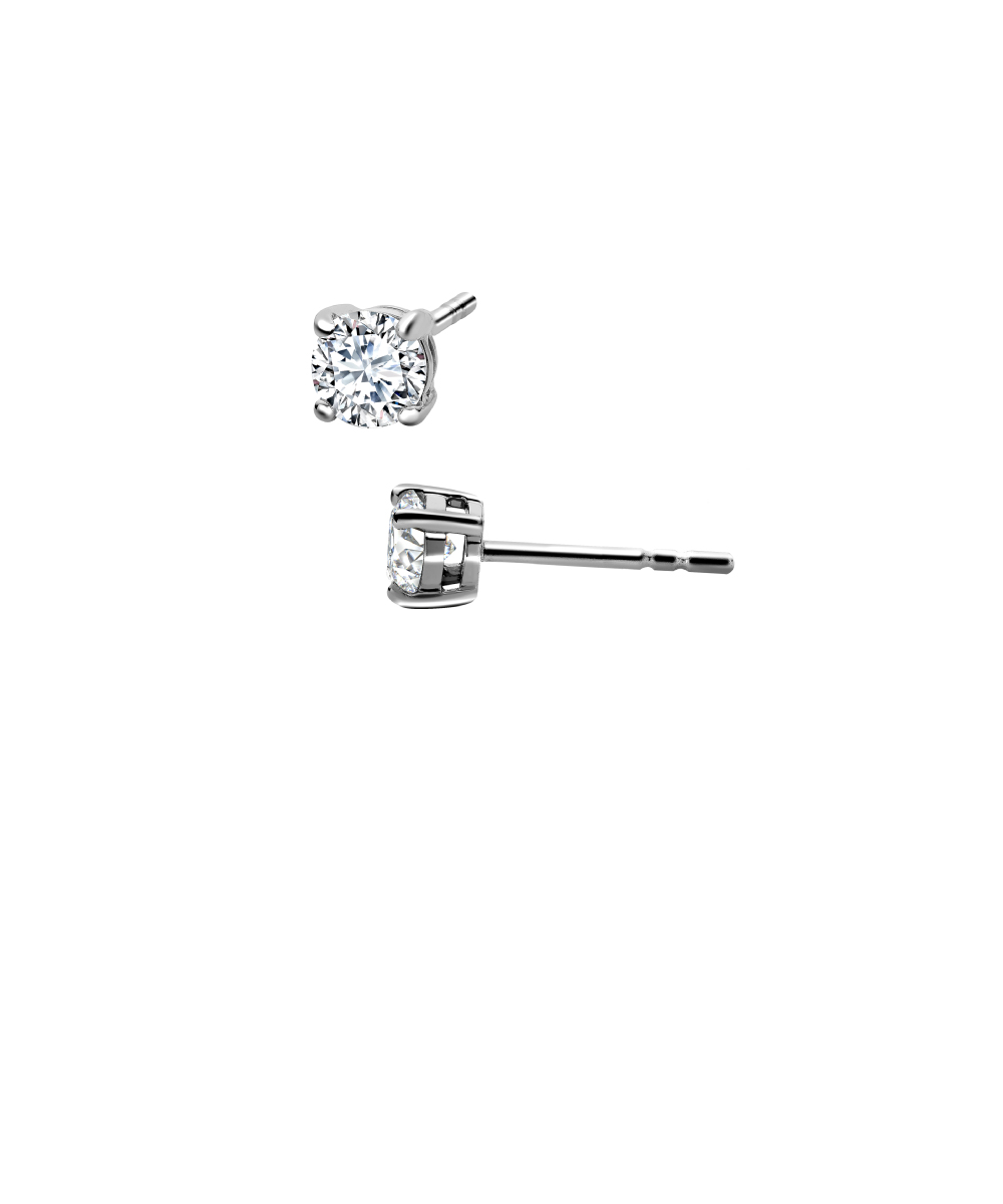 Basket Set Diamond Stud Earrings