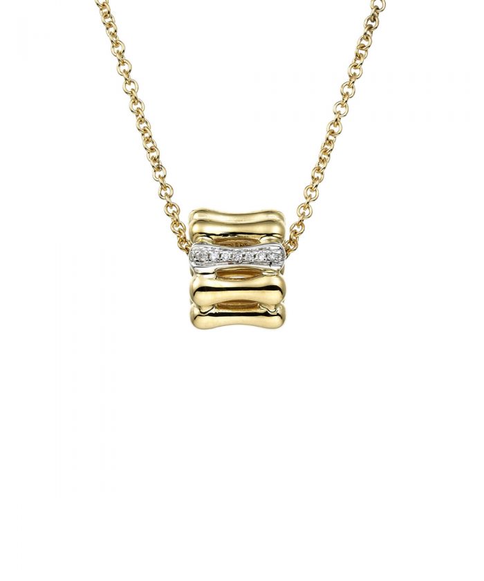Chimento Bamboo Over Gold Pendant