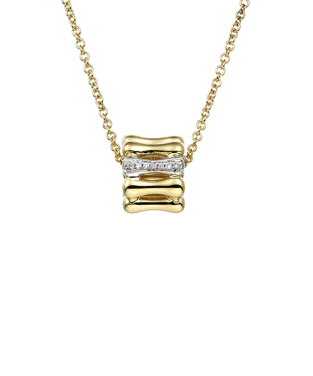 Chimento Bamboo Over Gold Pendant