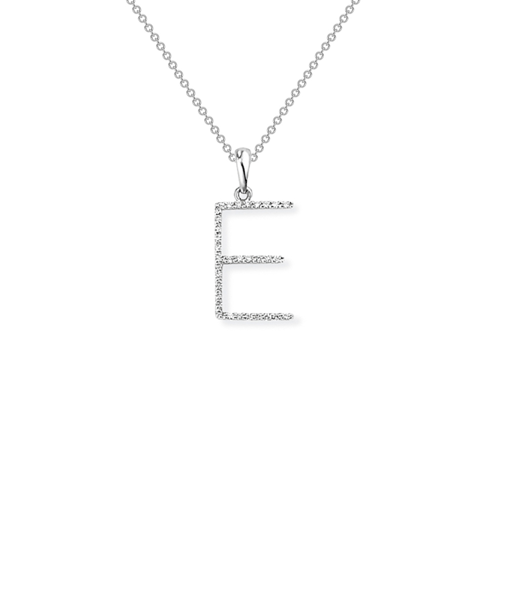 Diamond Letter E Charm Pendant