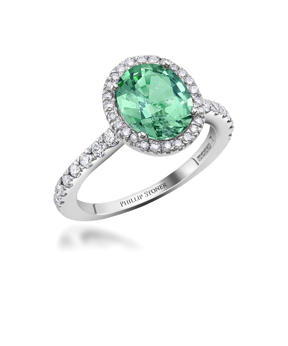 Mint Tourmaline & Diamond Thea Dress Ring