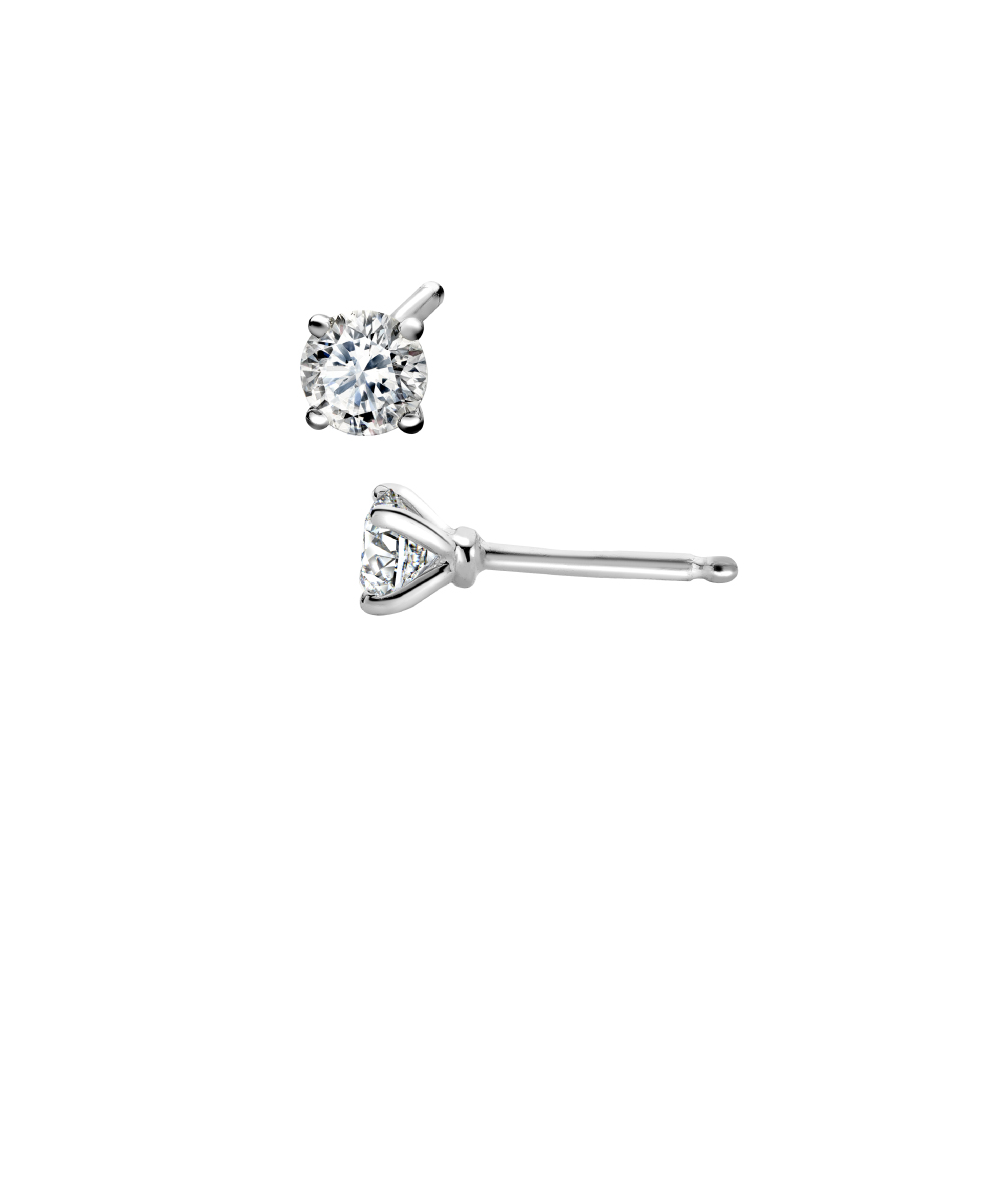 Tulip Set Diamond Stud Earrings