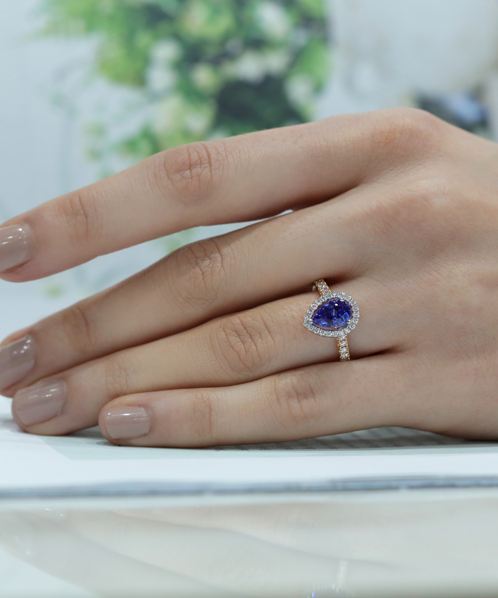 Pear Cut Tanzanite Thea Cocktail Ring, Exclusively at Phillip Stoner The Jeweller
