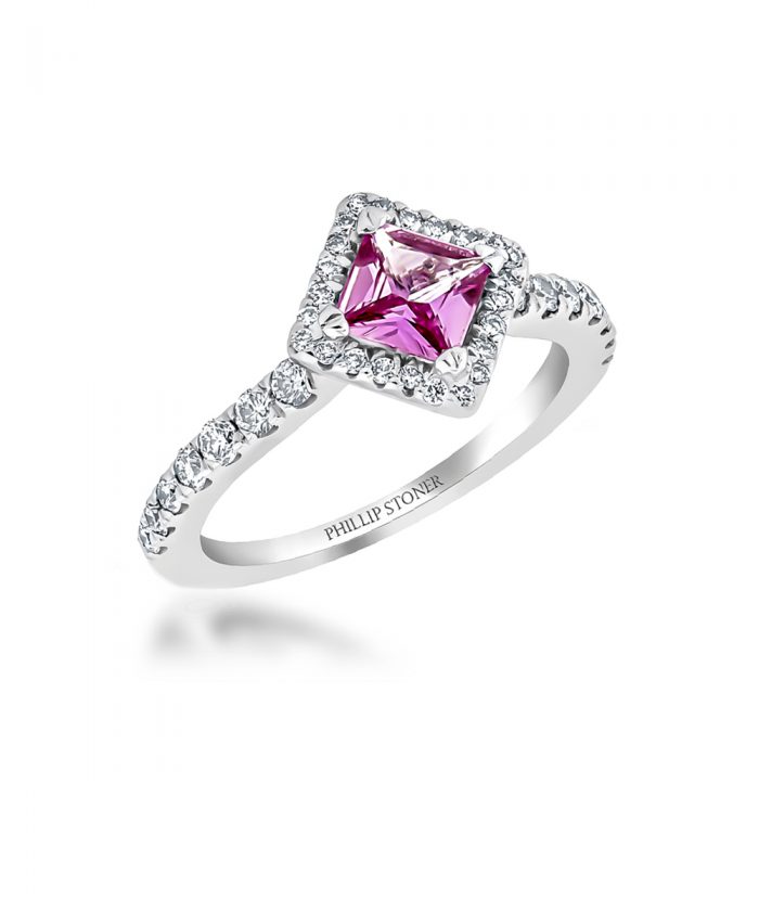 Pink Sapphire & Diamond Cocktail Ring