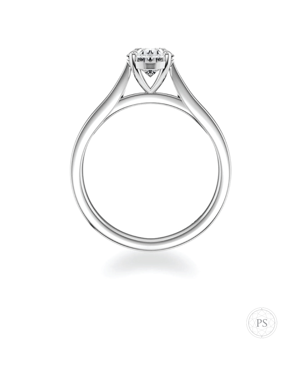 0.50ct Oval Diamond Solitaire Ring