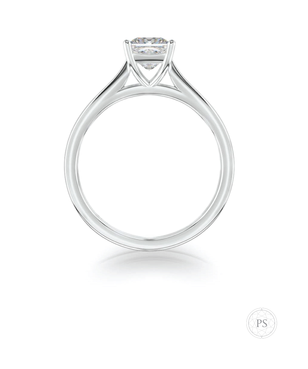 Platinum Princess Cut Solitaire Ring