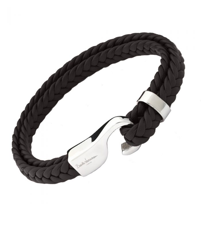 Babette Wasserman Black Marine Leather Bracelet
