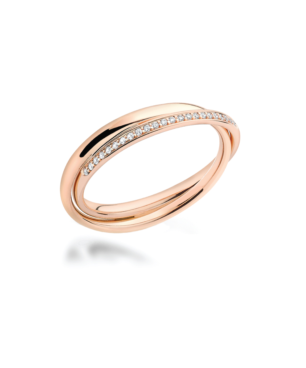 Rose Gold Laced Diamond Ring