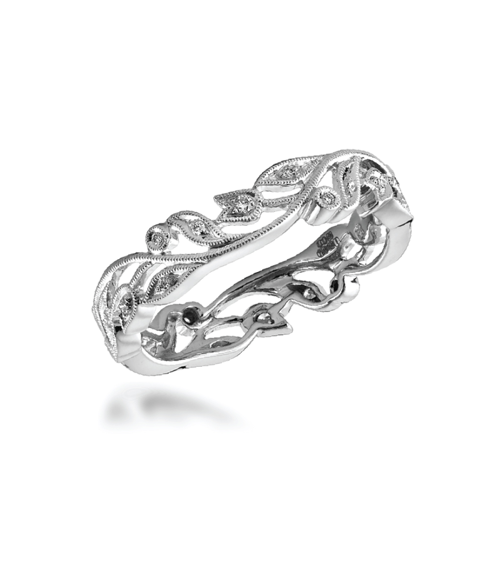 Ungar & Ungar Narrow Tulip Eternity Band