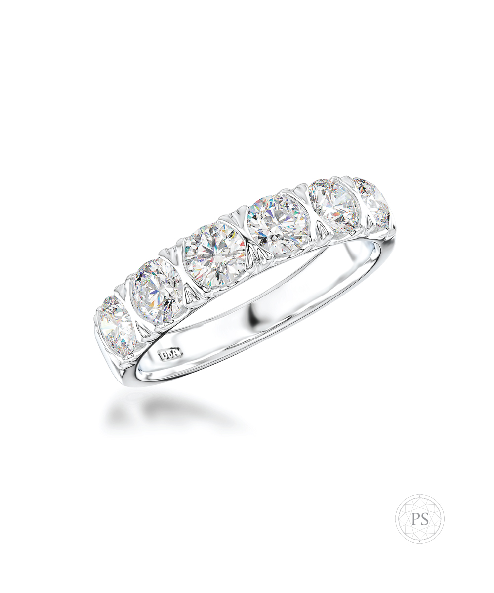 1.20ct Platinum Bar Set Diamond Eternity Band