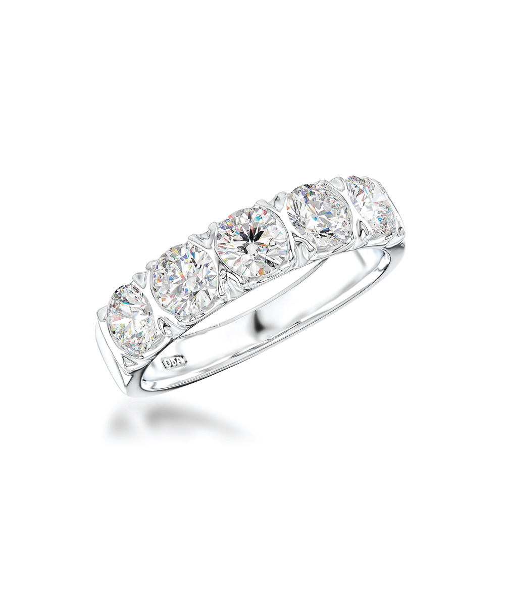 1.30ct Platinum Bar Set Diamond Eternity Band