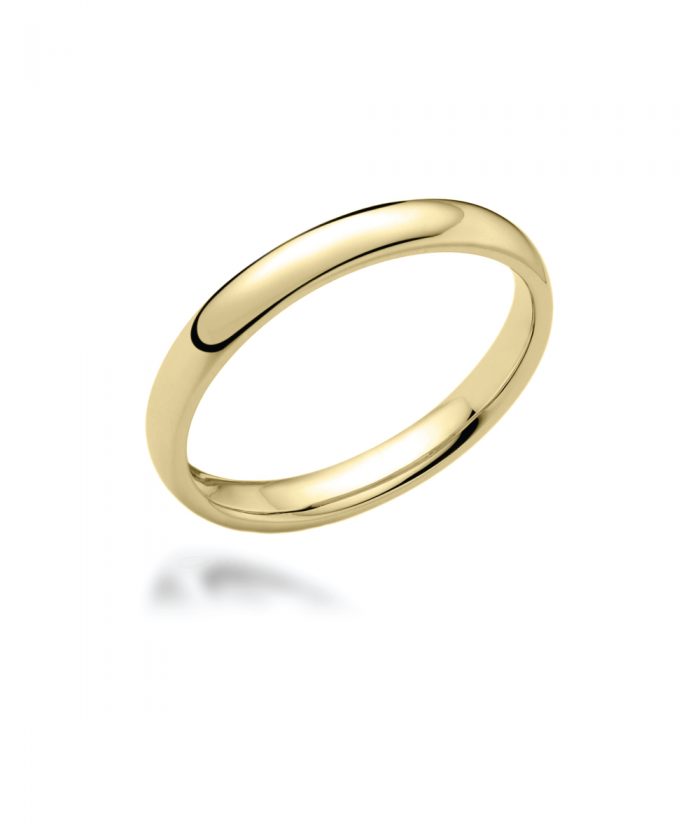 2mm 18ct Yellow Gold Court Shaped Wedding Band
