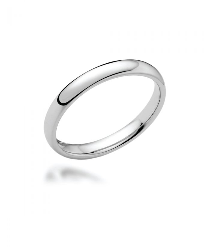 2mm Platinum Court Shaped Wedding Band