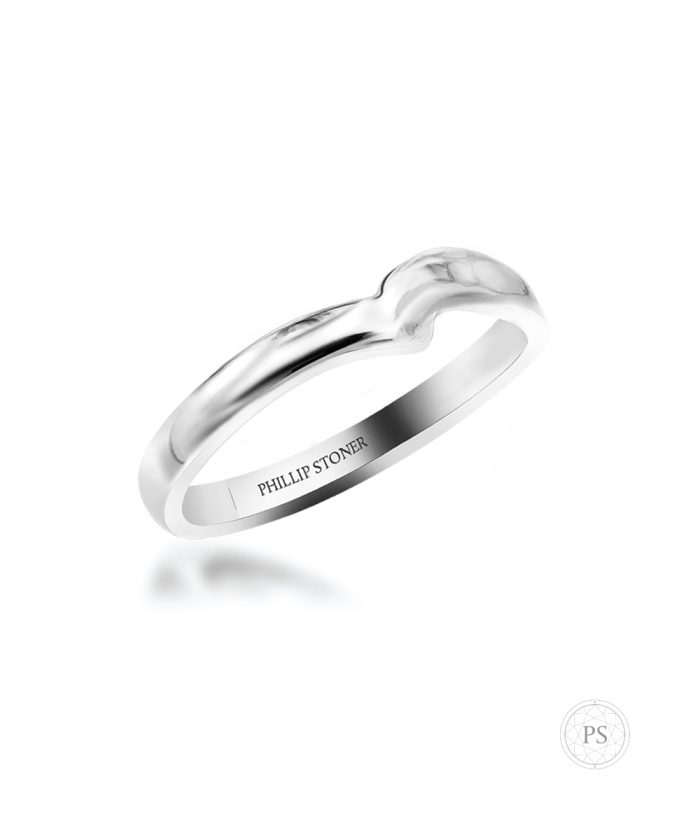 Platinum Twist Shaped Wedding Band