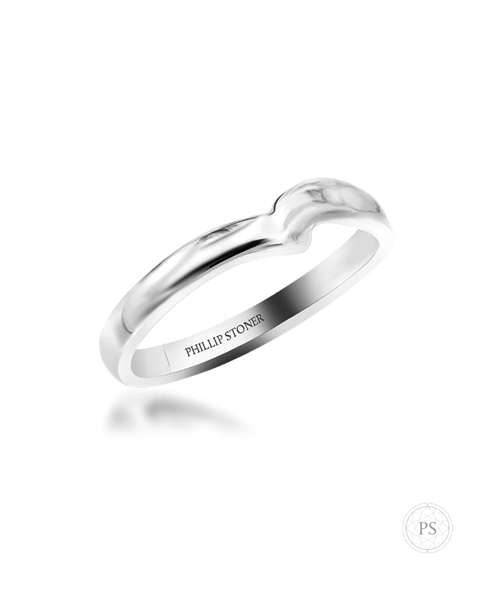 Platinum Twist Shaped Wedding Band