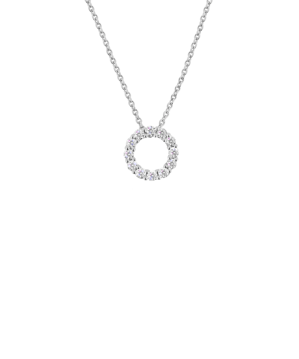 0.25ct White Gold & Diamond Circle Pendant