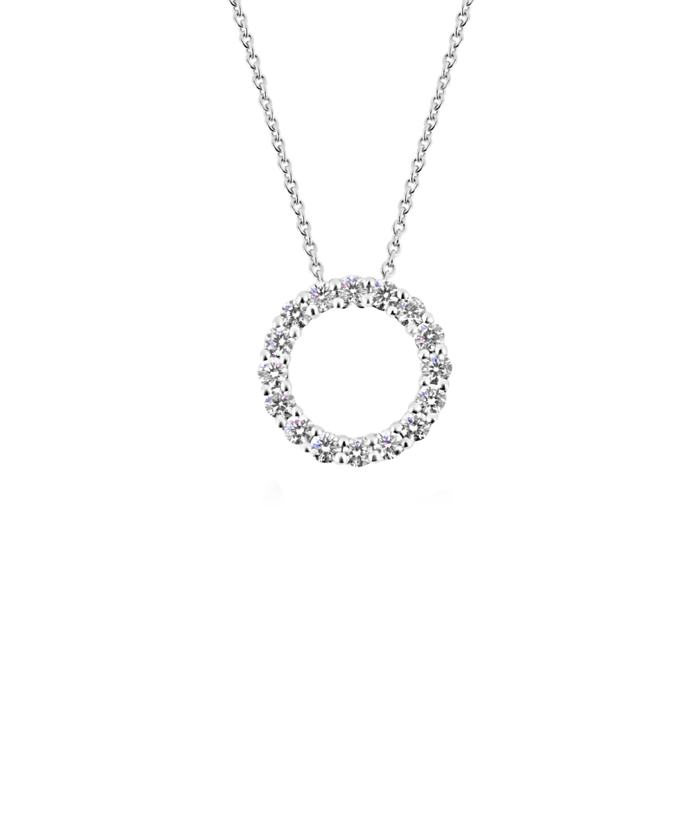 0.50ct White Gold & Diamond Circle Pendant