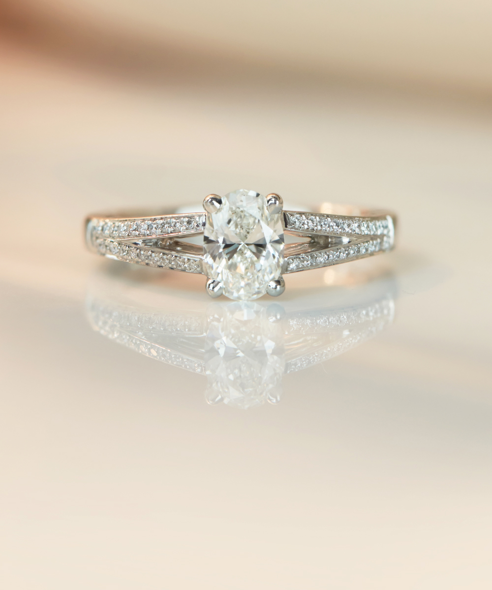 0.80ct Oval Diamond Solitaire Engagement Ring