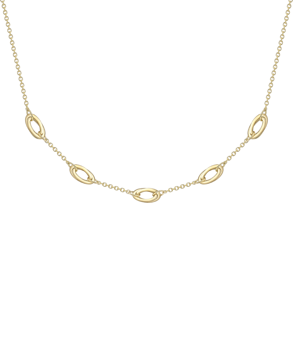Gold Oval Chain Link Necklace Phillip Stoner The Jeweller