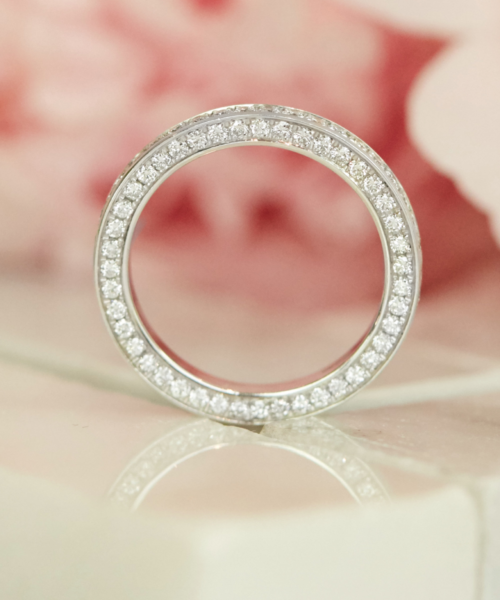 White Gold Pavé Set Diamond Full Eternity Band