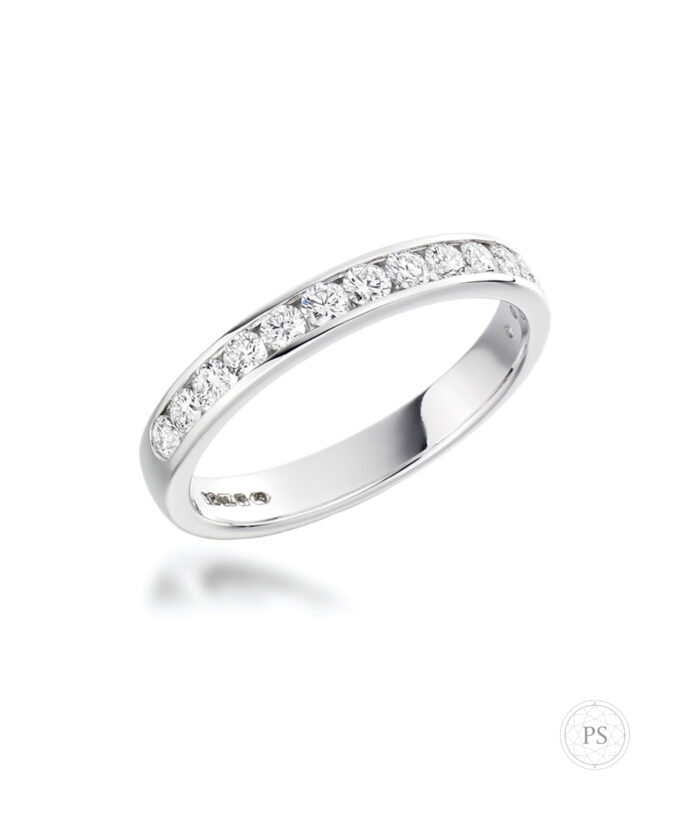 0.50ct Channel Set Round Brilliant Cut Diamond Eternity Band