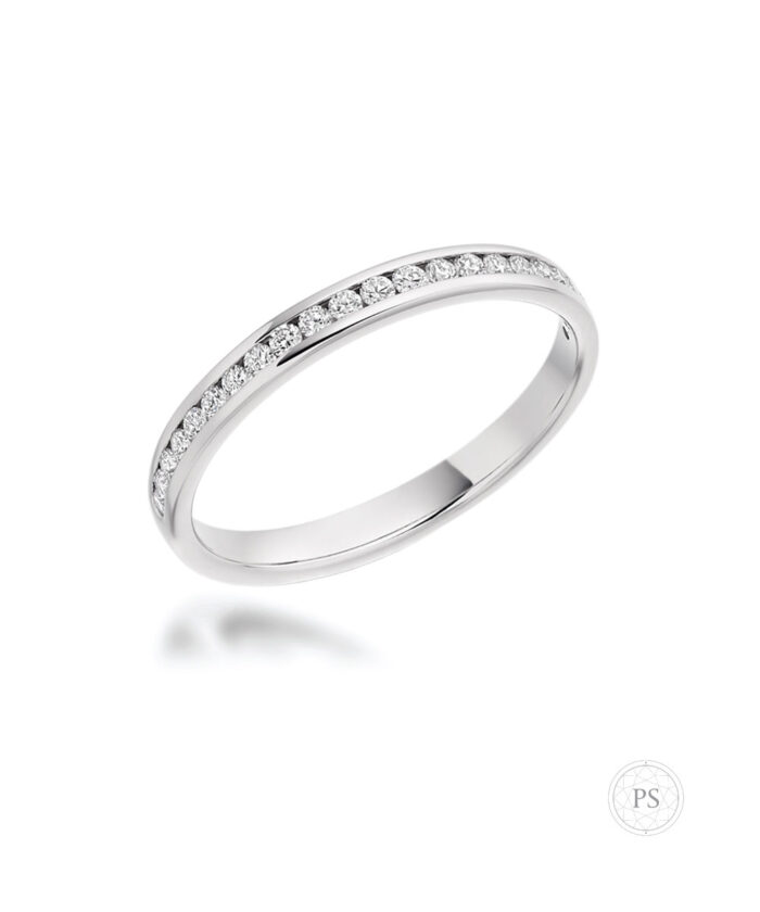 Slim Full Set Round Brilliant Cut Diamond Eternity Ring