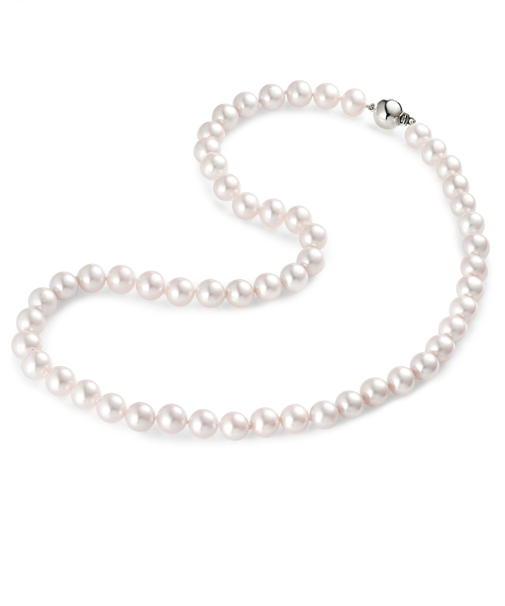 White Gold & Akoya Pearl Necklace