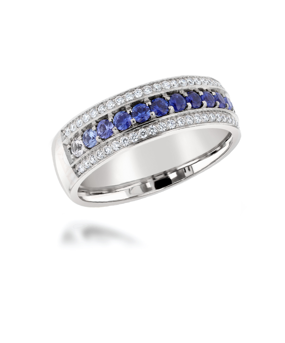 Blue Sapphire Ombré Eternity Band - Phillip Stoner The Jeweller