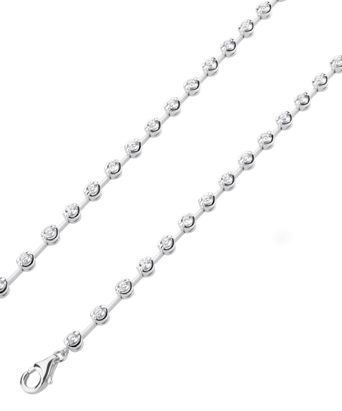 Diamond Duet Line Bracelet