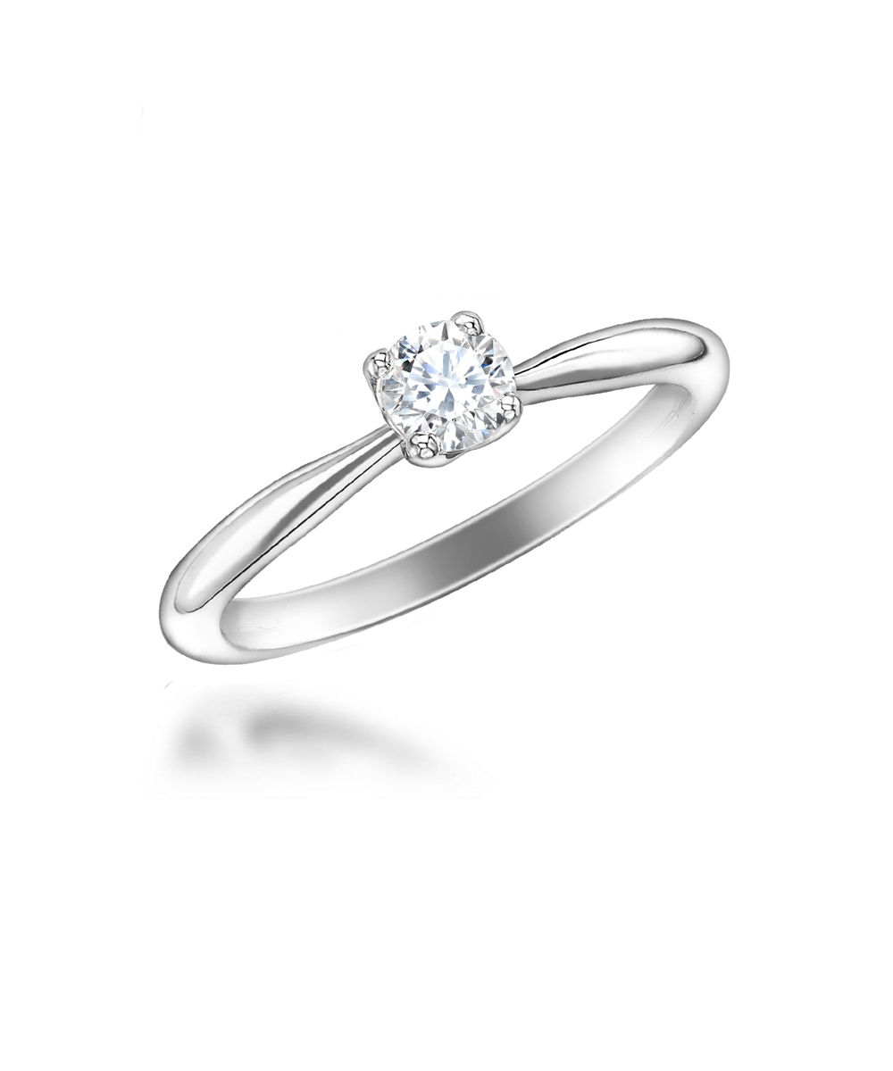 0.30ct Slim Solitaire Diamond Engagement Ring