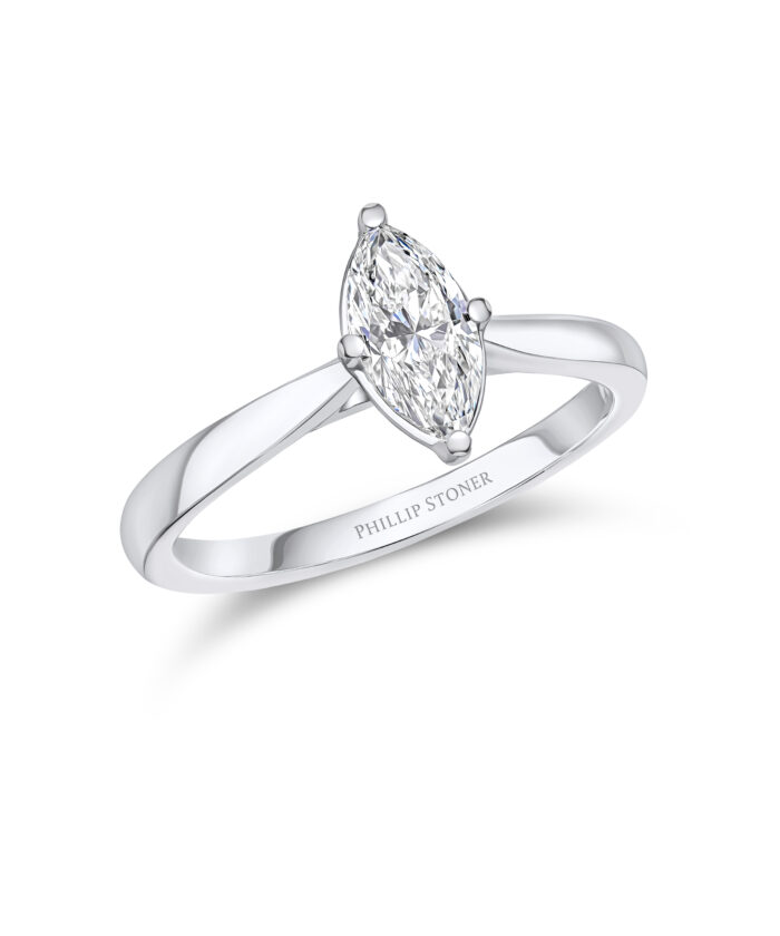 0.70ct Marquise Cut DIamond Solitaire Ring - Phillip Stoner The Jeweller