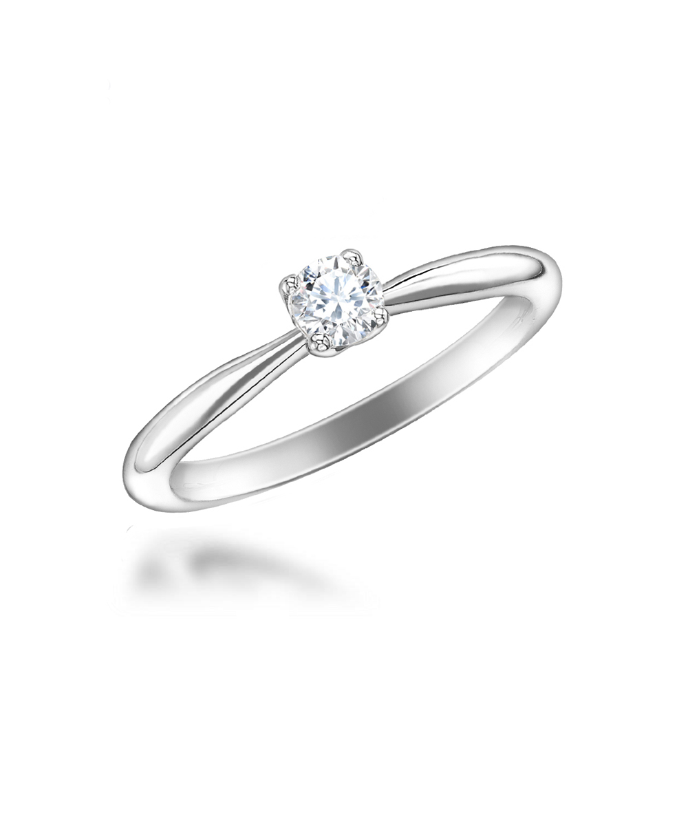 0.15ct Classic Solitaire Diamond Engagement Ring