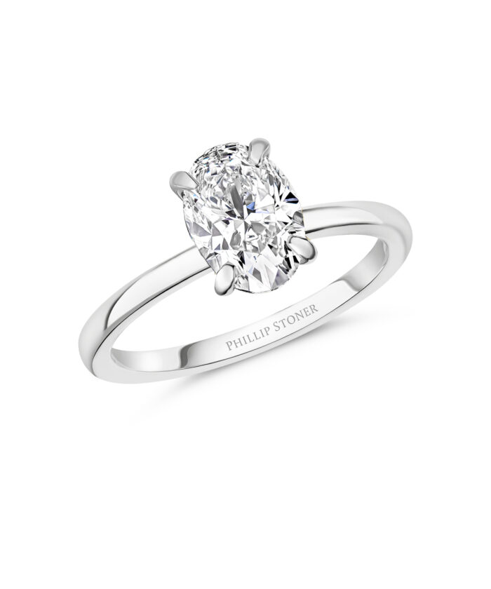 1.5ct Oval Cut Diamond Nova Platinum Engagement Ring - Phillip Stoner The Jeweller