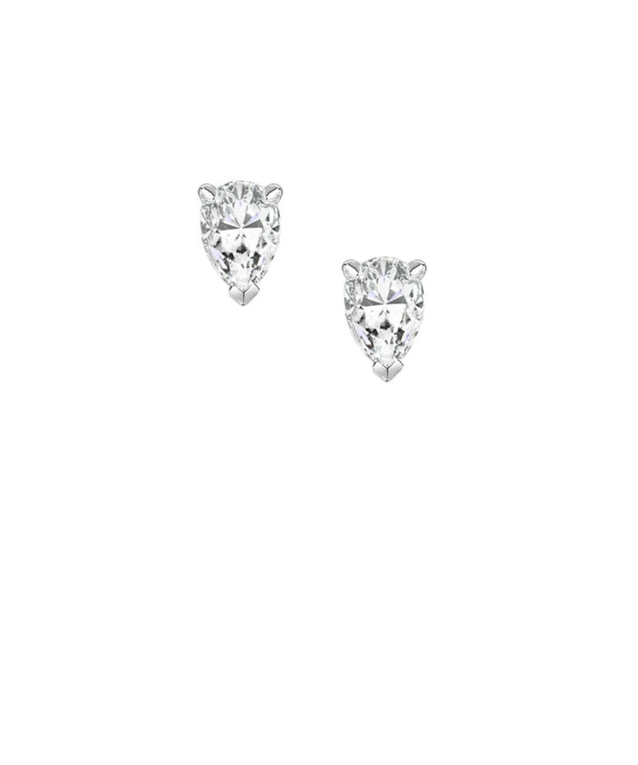Classic Pear Cut Diamond Stud Earrings