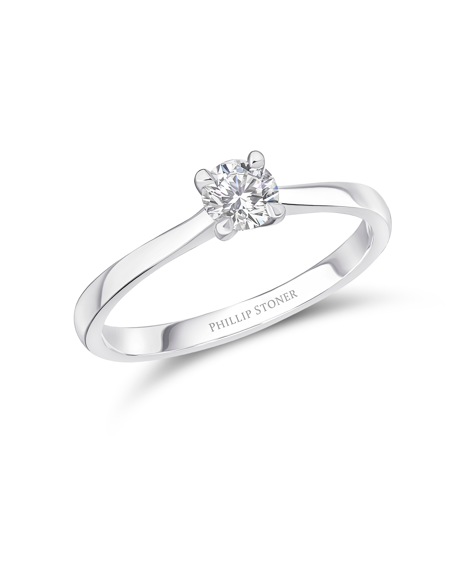 0.30ct Round Cut Slim Engagement Ring - Phillip Stoner The Jeweller