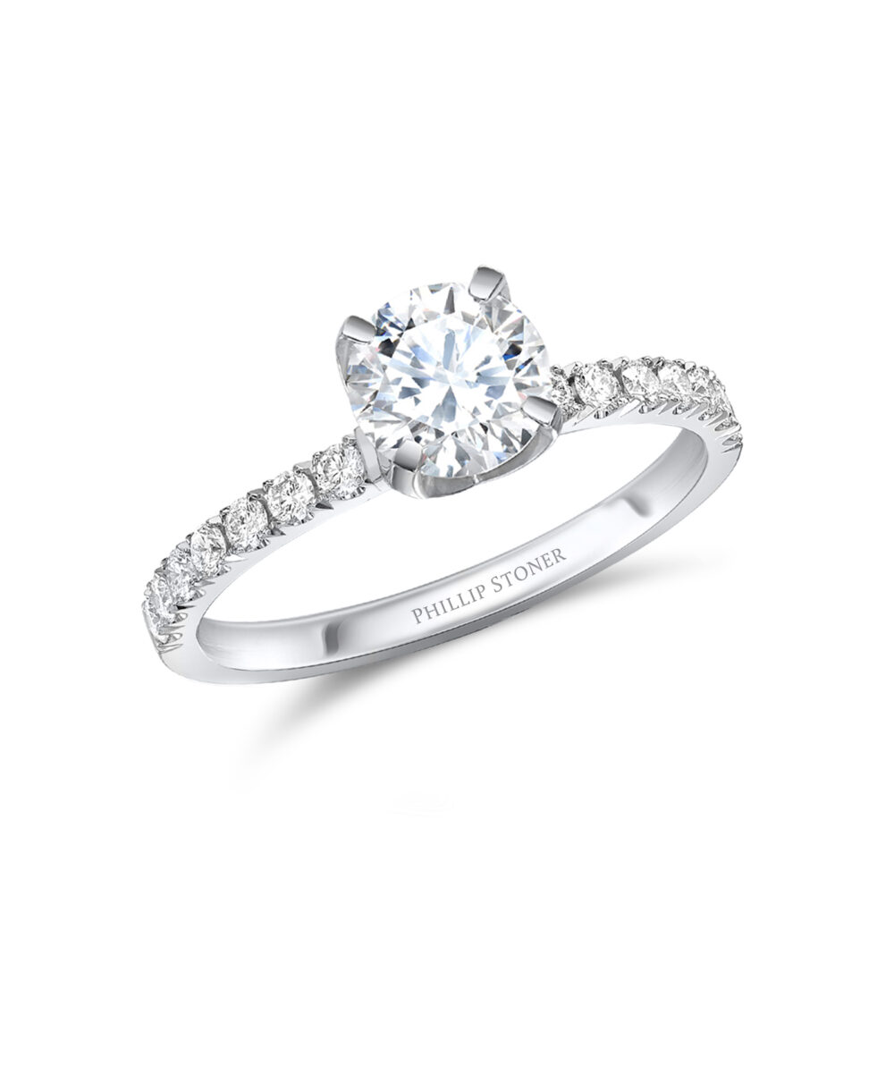 1.51ct F SI1 Round Brilliant Diamond Engagement Ring Phillip Stoner